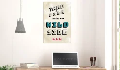 Kunstdruck auf Leinwand 'Take Walk on the Wild Side Vertical'