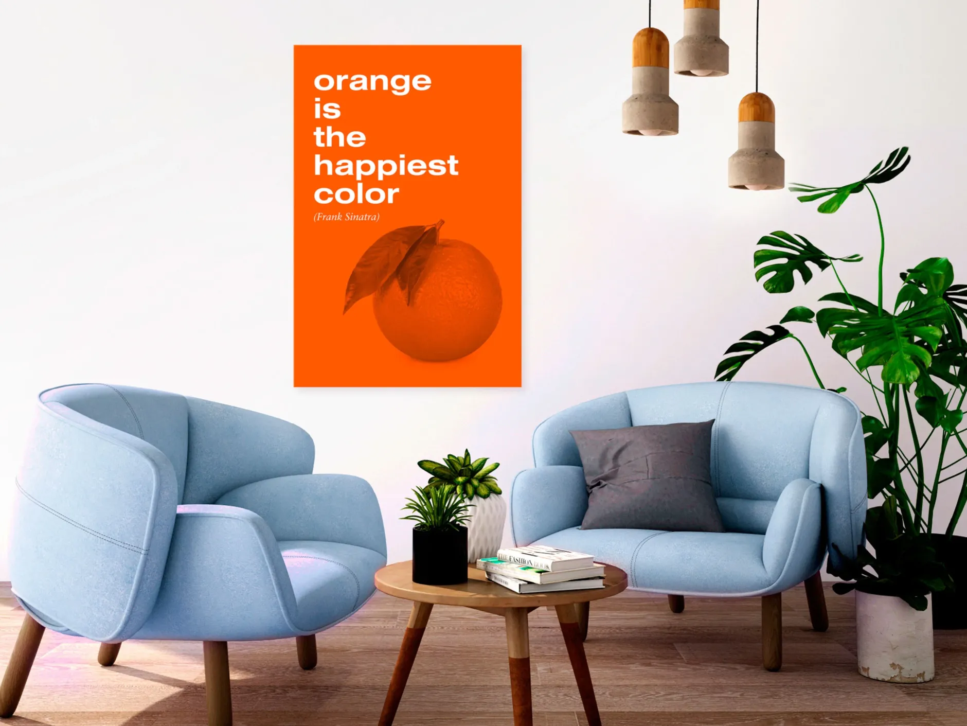 Kunstdruck auf Leinwand 'The Happiest Colour Vertical'