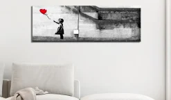 Kunstdruck auf Leinwand 'There is Always Hope Narrow Red'