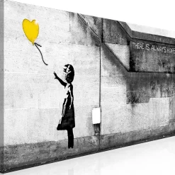 Kunstdruck auf Leinwand 'There is Always Hope Narrow Yellow'