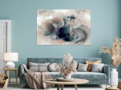 Kunstdruck auf Leinwand 'Thoughtful in Blue'