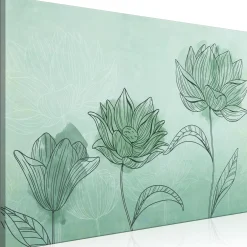 Kunstdruck auf Leinwand 'Three Flowers Wide'