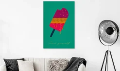 Kunstdruck auf Leinwand 'Treat Yourself Vertical'