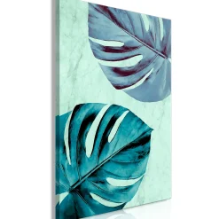 Kunstdruck auf Leinwand 'Tropical Turquoise Vertical'