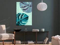 Kunstdruck auf Leinwand 'Tropical Turquoise Vertical'