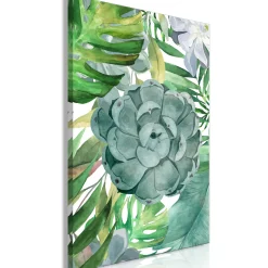 Kunstdruck auf Leinwand 'Tropical Flora Vertical'