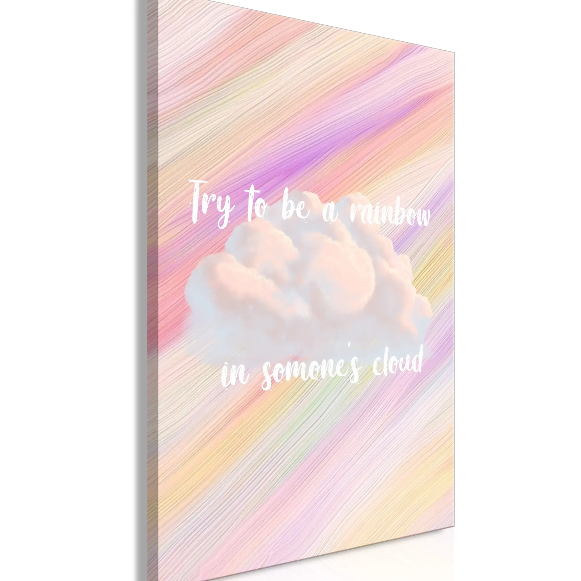 Kunstdruck auf Leinwand 'Try to Be a Rainbow Vertical'