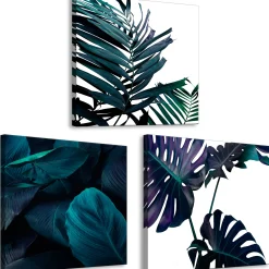 Kunstdruck auf Leinwand 'Turquoise Nature (3-teilig)'