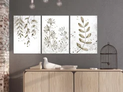 Kunstdruck auf Leinwand 'Twigs (3-teilig)'