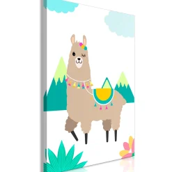 Kunstdruck auf Leinwand 'Unusual Lama'