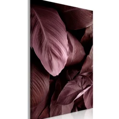 Kunstdruck auf Leinwand 'Velvet Leaves Vertical'