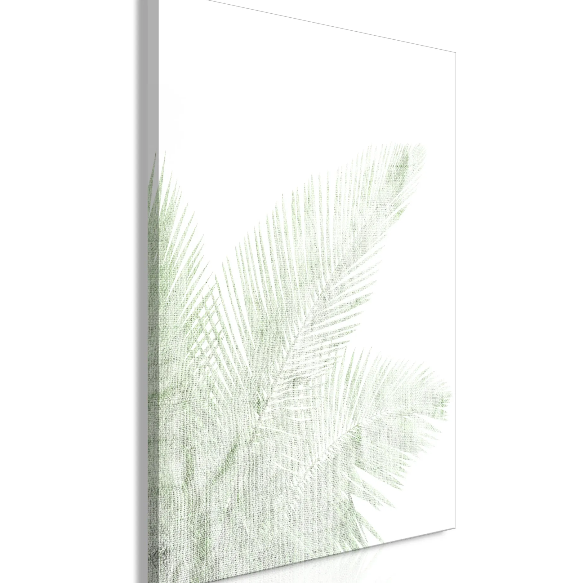 Kunstdruck auf Leinwand 'Velvet Green Vertical'