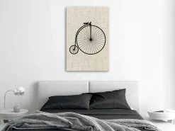Kunstdruck auf Leinwand 'Vintage Bicycle Vertical'