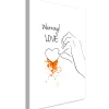 Kunstdruck auf Leinwand 'Warning! Love (1 Part) Vertical'