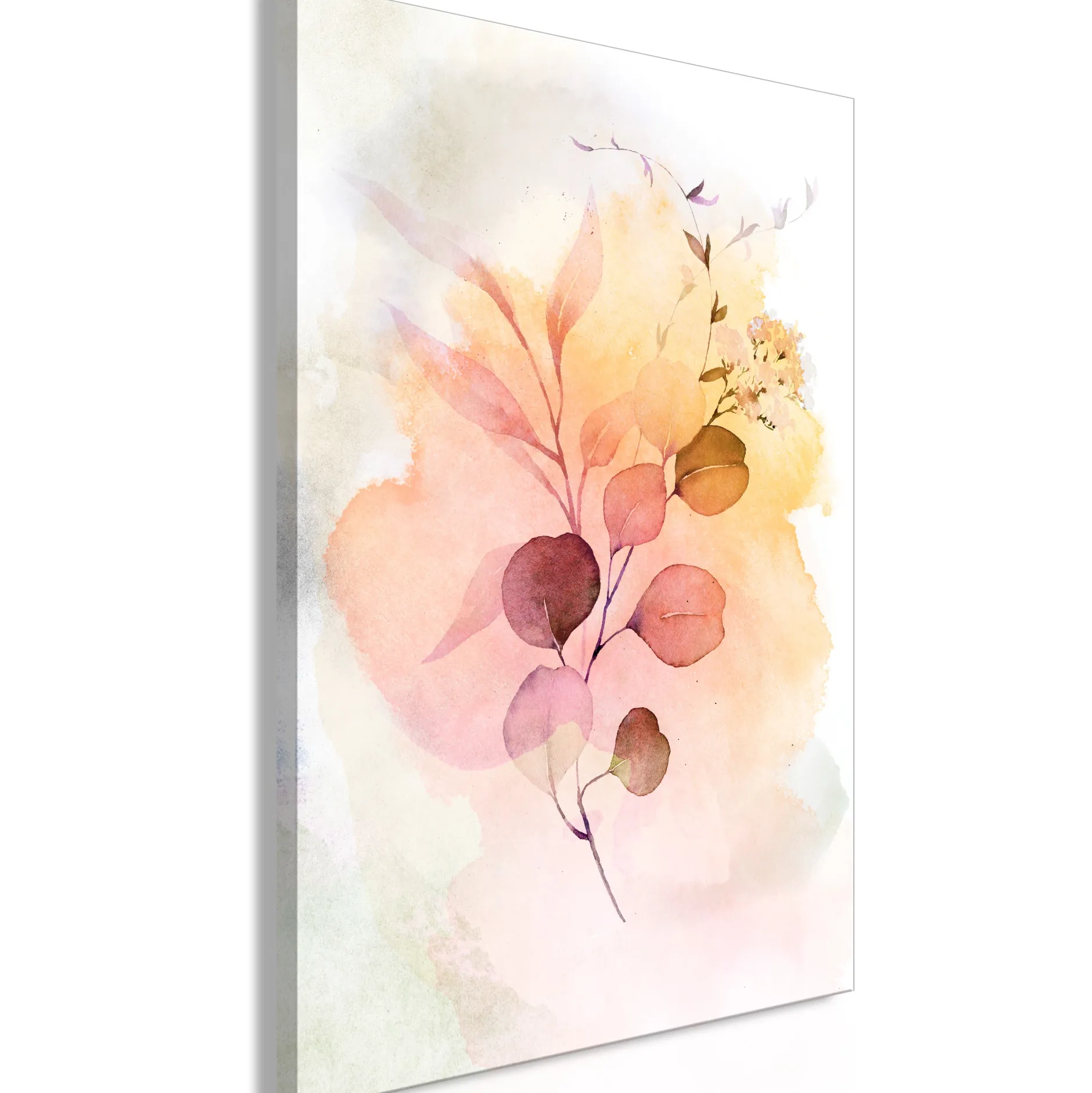 Kunstdruck auf Leinwand 'Watercolour Twig Vertical'