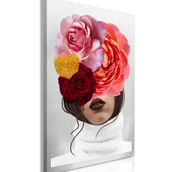 Kunstdruck auf Leinwand 'White Turtleneck Vertical'