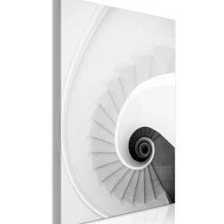 Kunstdruck auf Leinwand 'White Stairs Vertical'
