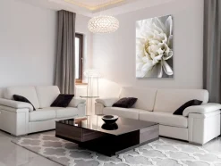 Kunstdruck auf Leinwand 'White Dahlia'