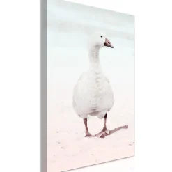 Kunstdruck auf Leinwand 'Winter Duck Vertical'