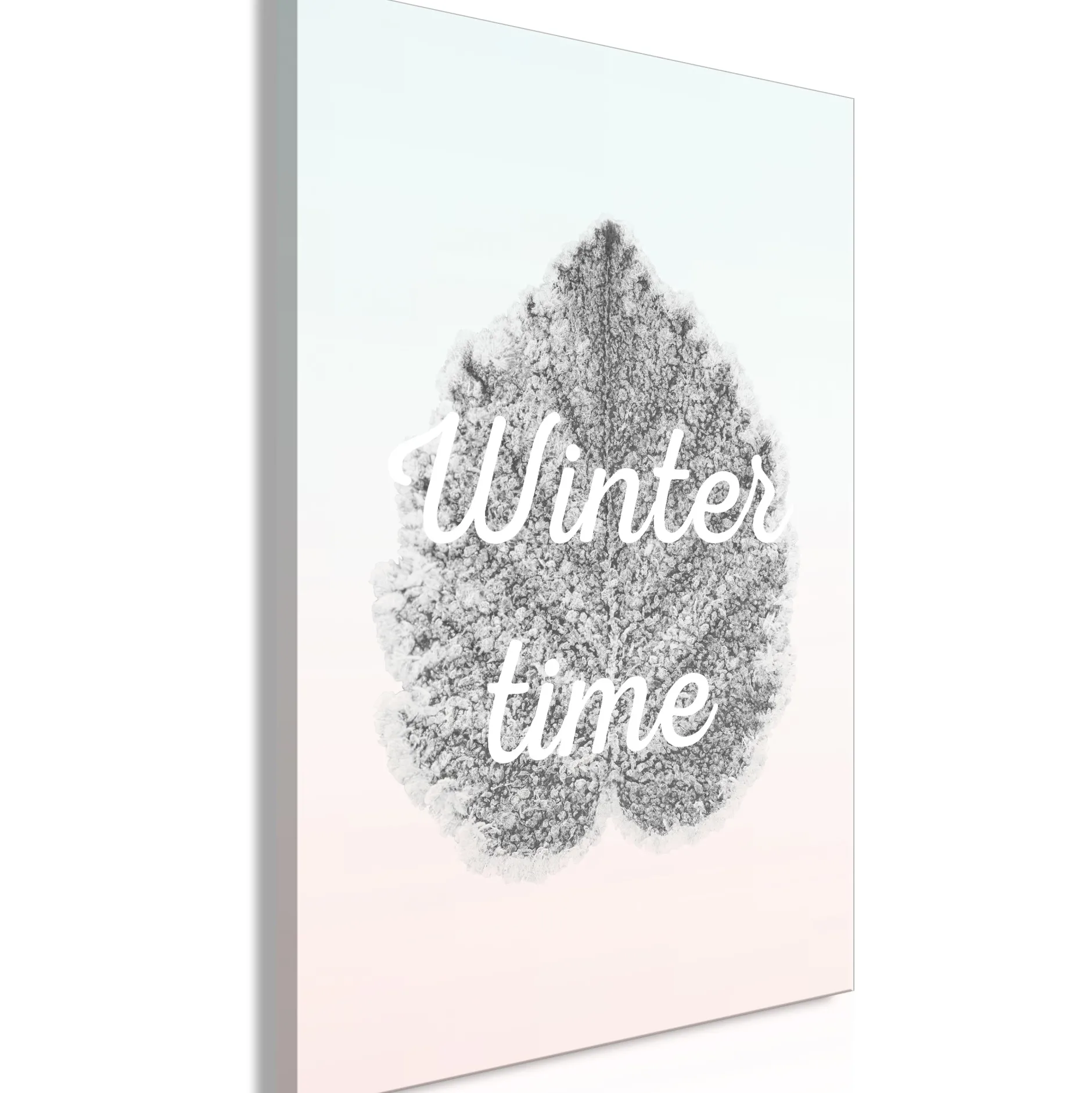 Kunstdruck auf Leinwand 'Winter Time Vertical'