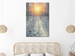 Kunstdruck auf Leinwand 'Winter Afternoon Vertical'