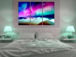 Kunstdruck auf Leinwand 'Wonderful Aurora (3-teilig)'