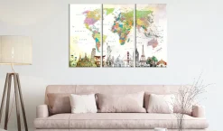 Kunstdruck auf Leinwand 'Wonders of the World (3-teilig)'