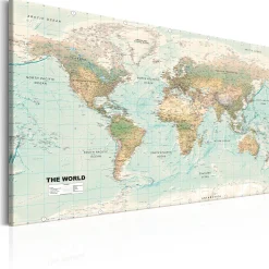 Kunstdruck auf Leinwand 'World Map: Beautiful World'