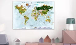 Kunstdruck auf Leinwand 'World Animals Wide'