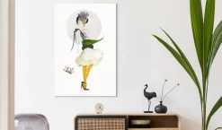 Kunstdruck auf Leinwand 'Yellow Stocking Vertical'