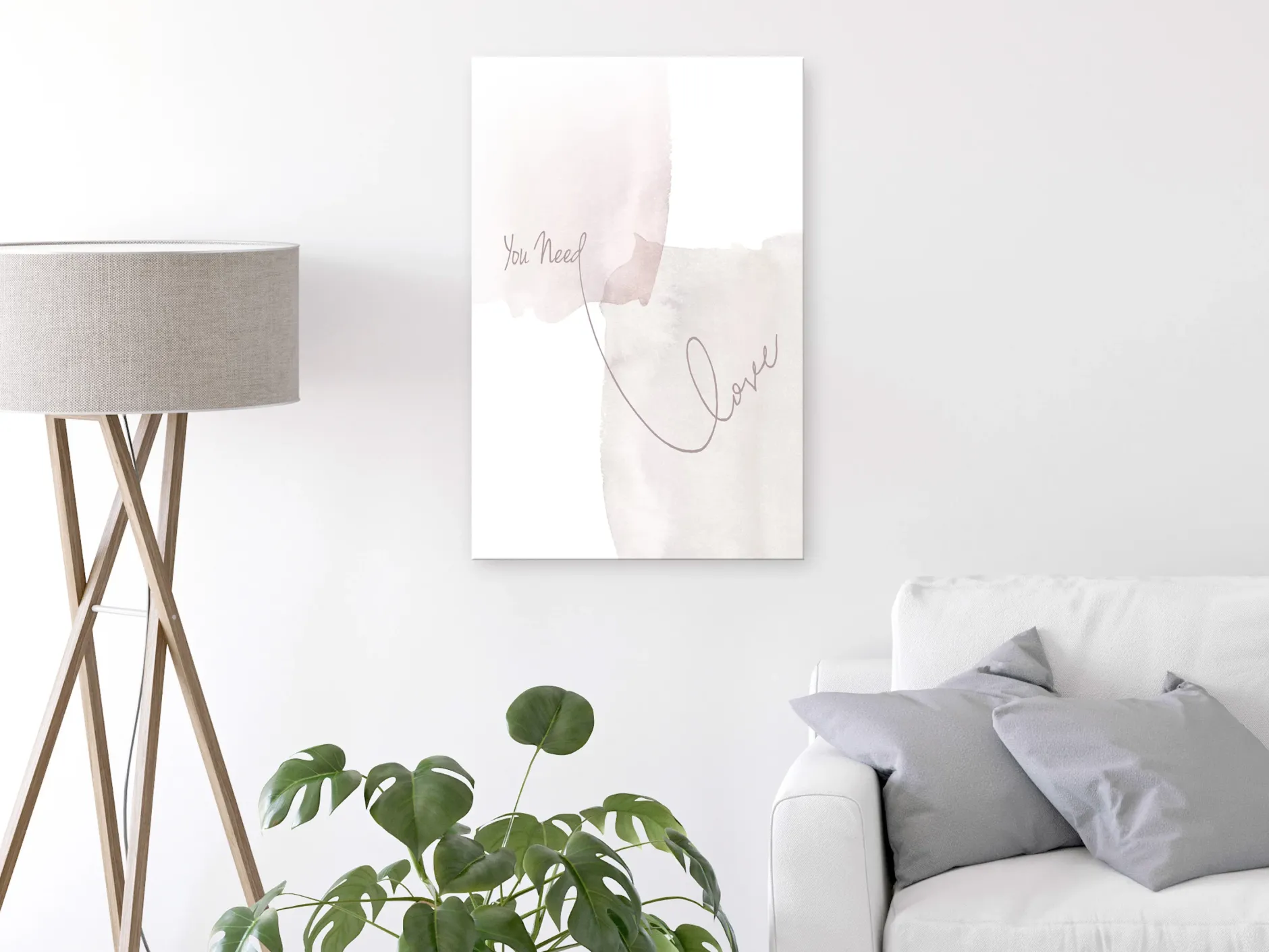 Kunstdruck auf Leinwand 'You Need Love Vertical'