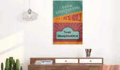 Kunstdruck auf Leinwand 'Your Limitation It's Only Your Imagination Vertical'