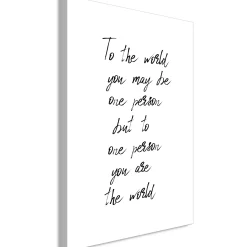 Kunstdruck auf Leinwand 'You're My World Vertical'