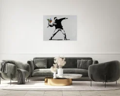Kunstdruck 'Banksy's Flower Attack'