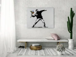 Kunstdruck 'Banksy's Flower Attack'