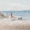 Kunstdruck 'Gassi am Strand'