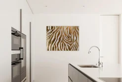 Kunstdruck 'Golden Zebra'