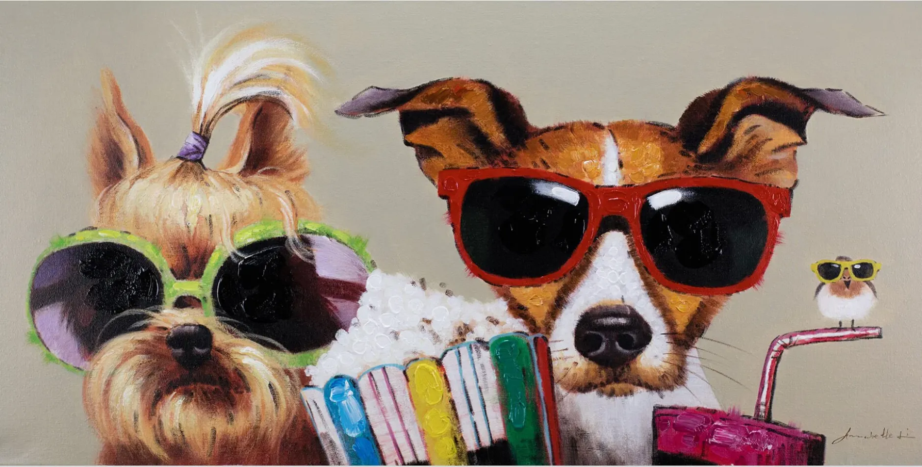 Kunstdruck 'Kiki, Jack und Matt'