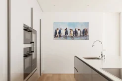 Kunstdruck 'Kreis der Pinguine'