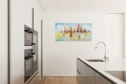 Kunstdruck 'Skyline Sailing'