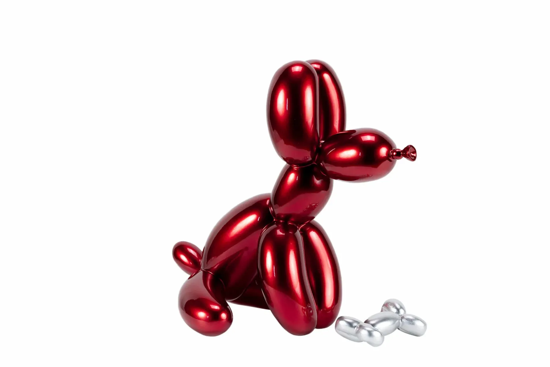 Kunststein Skulptur 'A Dog's Treasure' 30x28x18cm