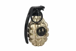 Kunststein Skulptur 'Gold Pineapple' 15x25x13cm