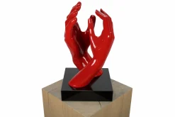 Kunststein Skulptur 'I'm there for you' 21x41x21cm
