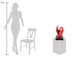 Kunststein Skulptur 'I'm there for you' 21x41x21cm