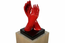 Kunststein Skulptur 'I'm there for you' 21x41x21cm