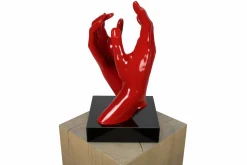 Kunststein Skulptur 'I'm there for you' 21x41x21cm
