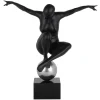 Kunststein Skulptur 'Kern der Konzentration' 48x45x36cm