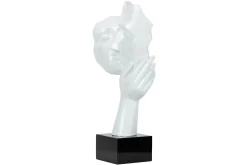 Kunststein Skulptur 'Kuss der Unschuld' 27x50x14cm