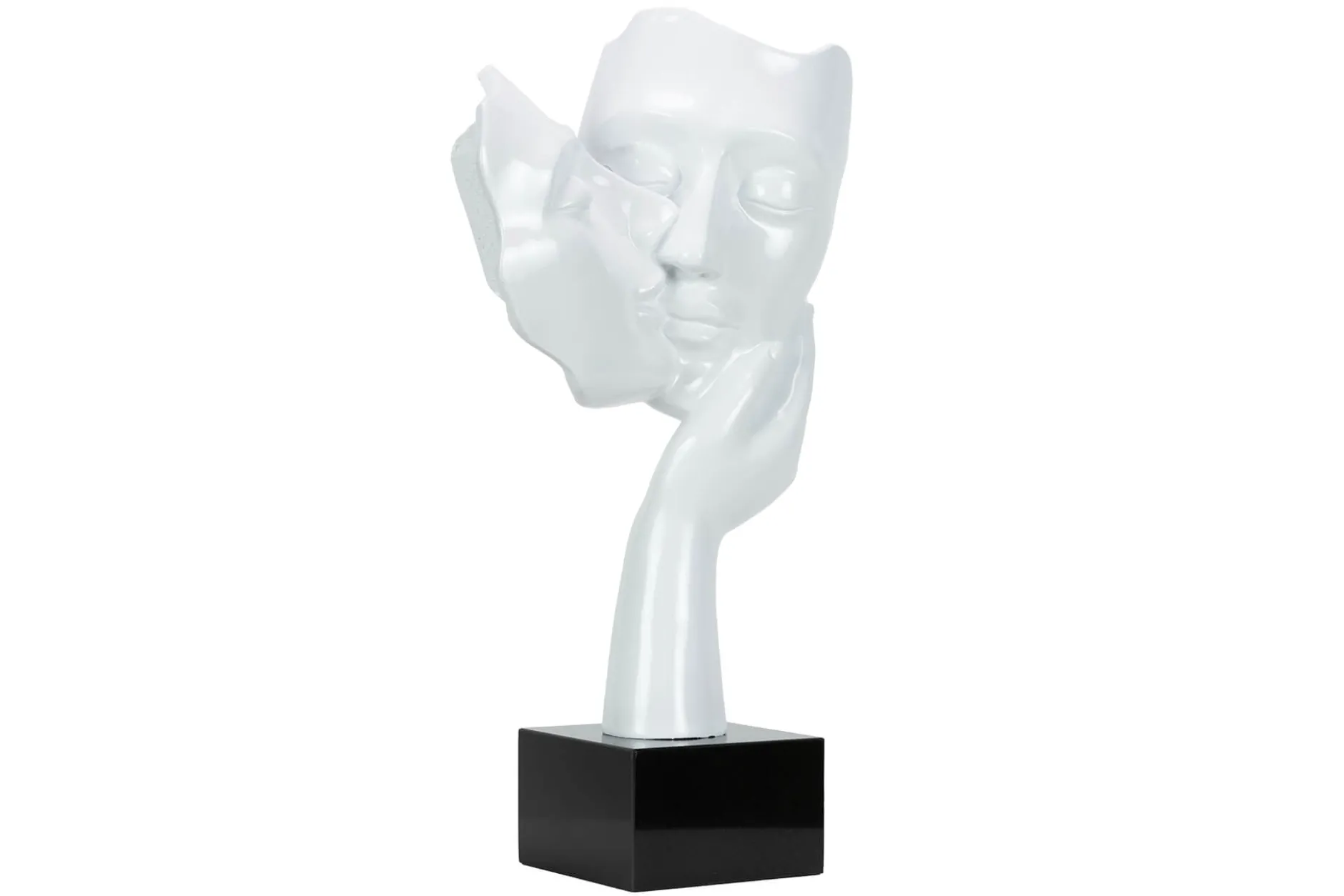 Kunststein Skulptur 'Kuss der Unschuld' 27x50x14cm