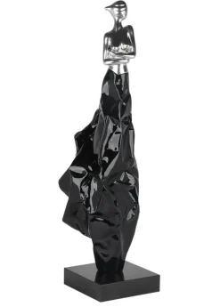 Kunststein Skulptur 'Lady in Black' 24x88x24cm
